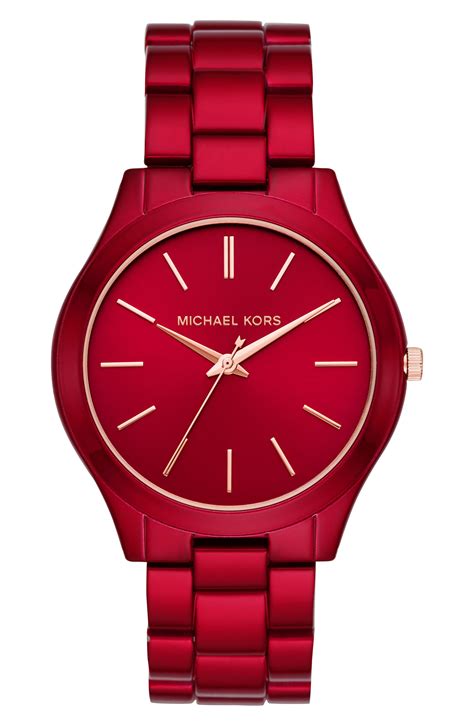 michael kors red watches